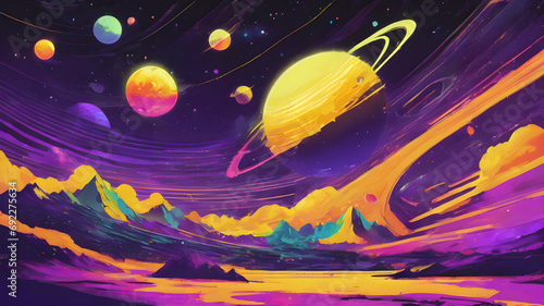 Space universe galaxy illustration background 