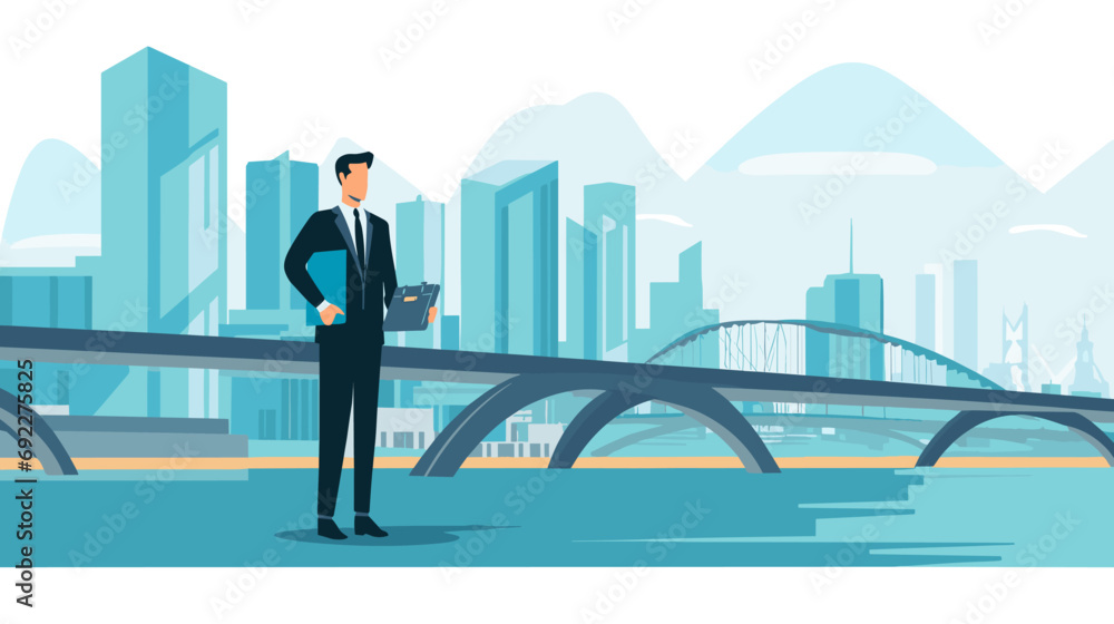 Concept vector illustration of business situation. Concept vector illustration of business situation.