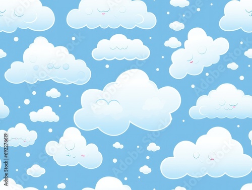 cute cloud seanless pattern photo