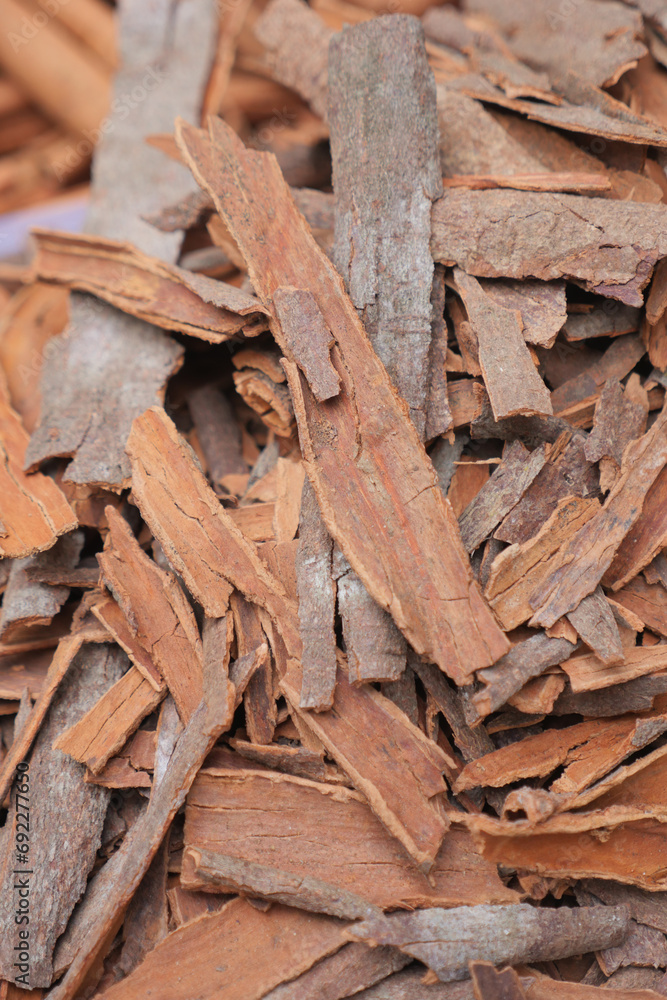 closeup of Cinnamon sticks background 