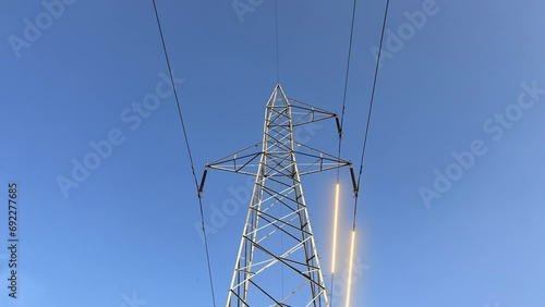 lines for the distribution and transfer of power