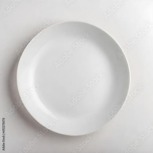 empty dish plate isolated on white background