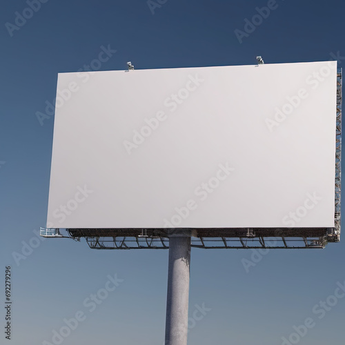 blank billboard against blue sky