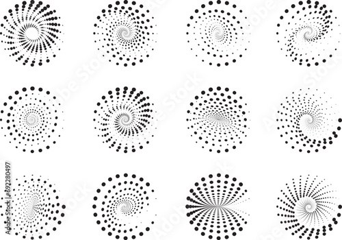 Abstract Halftone Circles