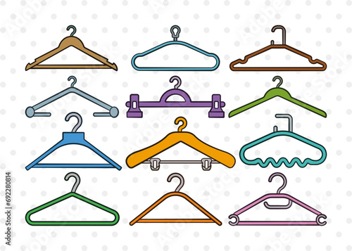 Hanger SVG, Hanger Clipart, Clothes Hanger Svg, Coat Hanger Svg, Hanger Bundle
