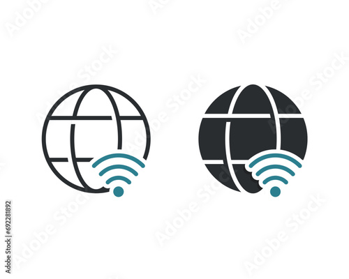 Online world network. Illustration vector