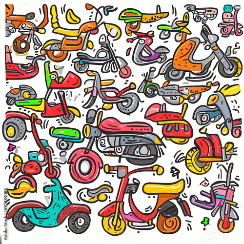 Rev Up Your Imagination Exploring Diverse Motorcycle Patterns for Kids