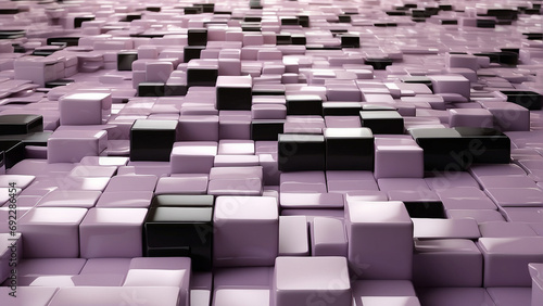 abstract purple cubes background