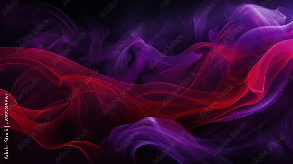 Red and purple smoke on a black background Red and purple smoke on a black background