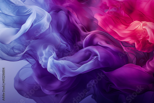 Abstract silk fog background with mist textures, swirling color of smoke, captivating mix of wind and water,  mysterious stormy sky, clouds, and waves of pink, purple glowing folds backdrop by Vita photo