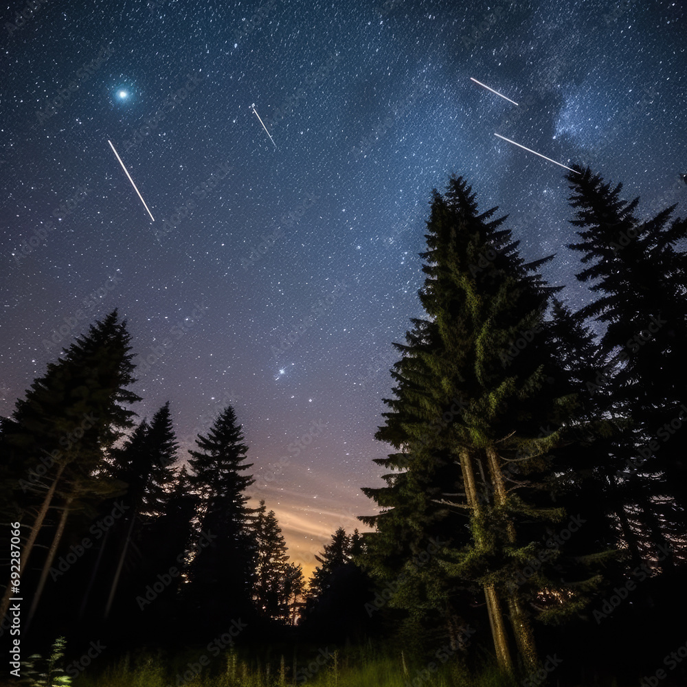 Fototapeta premium Twinkling Constellations on Clear Night