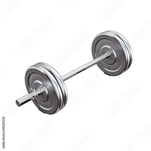 Barbell isolated on transparent background