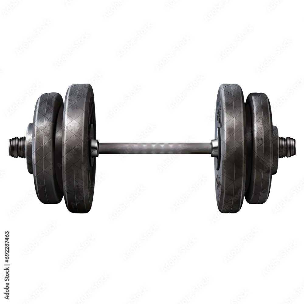 Fototapeta premium Barbell isolated on transparent background