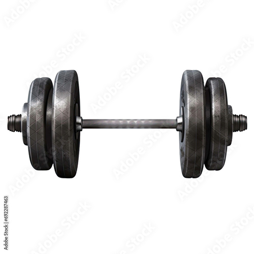 Barbell isolated on transparent background