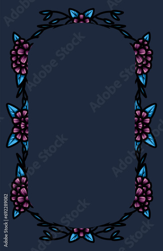 Set of Decorative vintage frames and borders set. Vector design. floral ornament