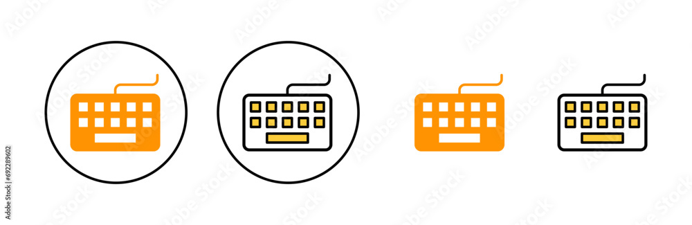 Keyboard icon set for web and mobile app. keyboard sign and symbol ...