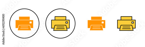 Print icon set for web and mobile app. printer sign and symbol