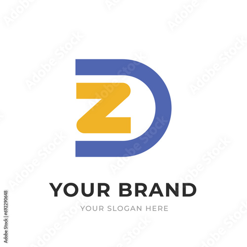 Set of Letter ZD, DZ, Z, D Logo Design Collection, Initial Monogram Logo, Modern Alphabet Letter ZD, DZ, Z, DUnique Logo Vector Template Illustration for Business Branding photo