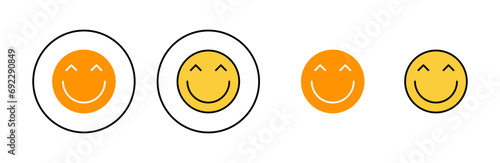 smile icon set for web and mobile app. smile emoticon icon. feedback sign and symbol
