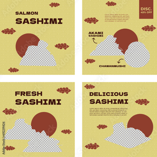 sashimi templates menu set