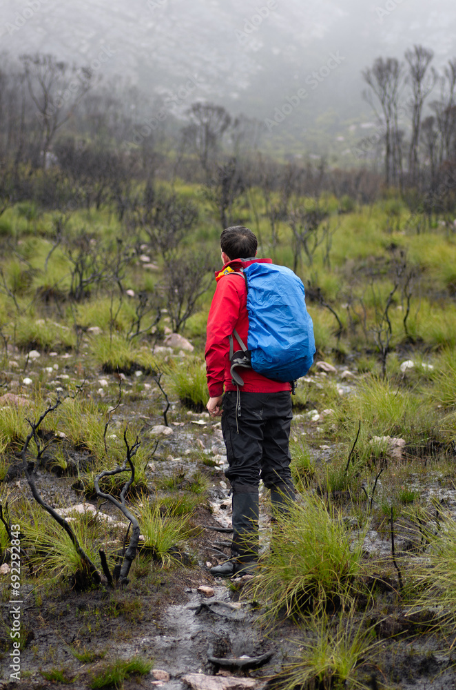 hiker in the rain hiker in the rain