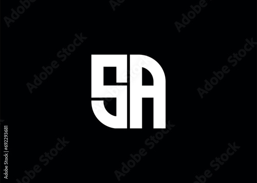 Monogram Letter SA Logo Design vector template