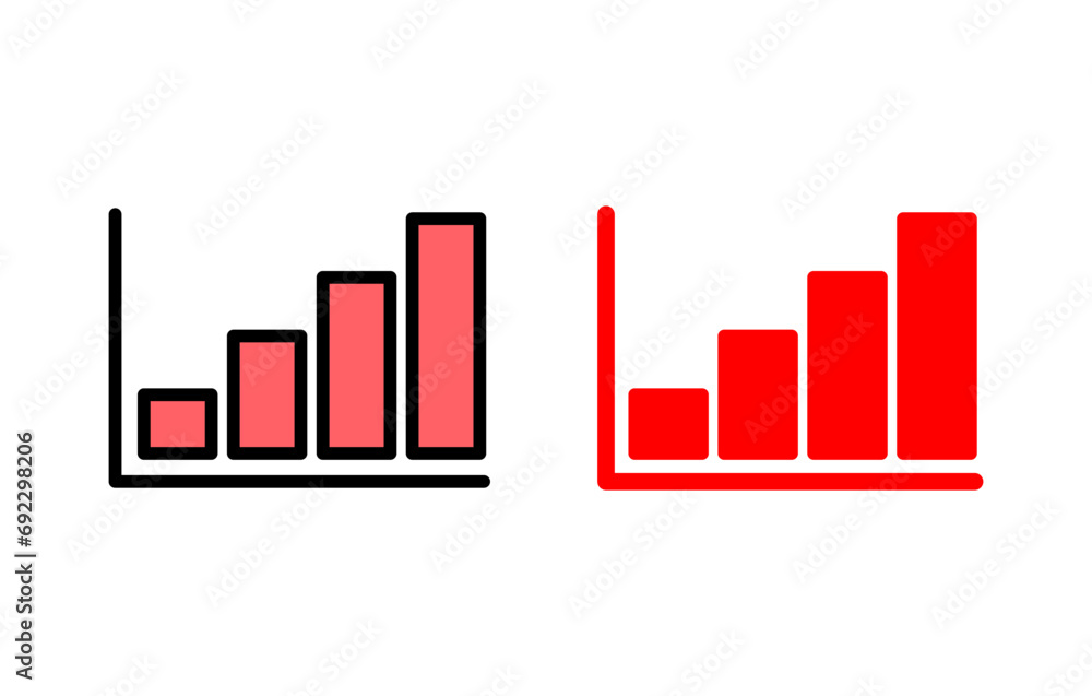 Growing graph Icon set illustration. Chart sign and symbol. diagram icon Growing graph Icon set illustration. Chart sign and symbol. diagram icon