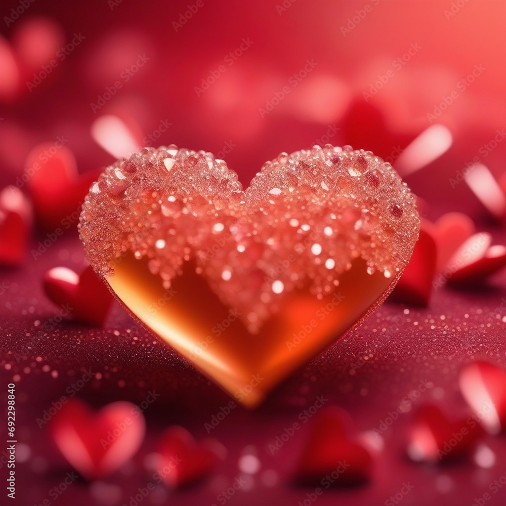 Fototapeta premium valentine background with hearts Peach Fuzz cloured 