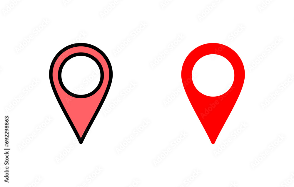 Pin icon set illustration. Location sign and symbol. destination icon. map pin Pin icon set illustration. Location sign and symbol. destination icon. map pin