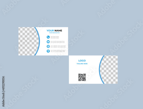 Clean professional business card template Luxury business card design template Double-sided creative business card template Vector creative business card template. 