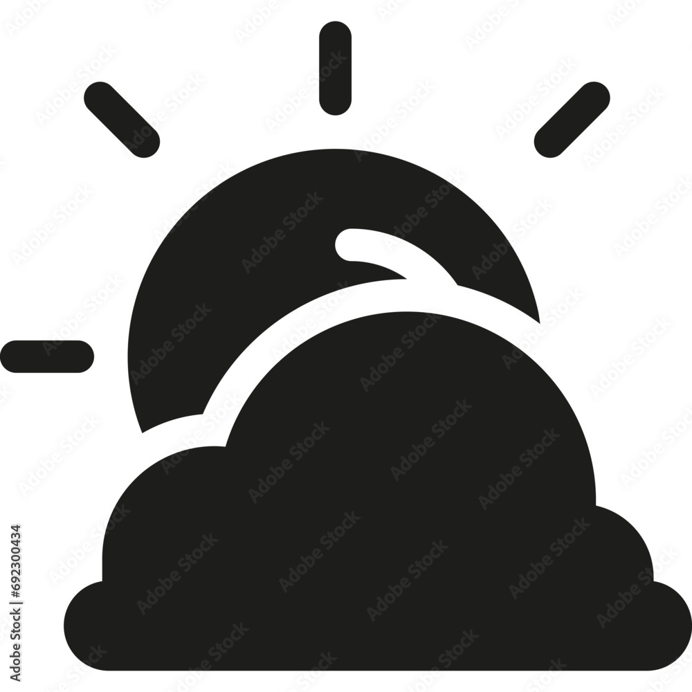 Weather Partly Sunny Bold Icon Weather Partly Sunny Bold Icon