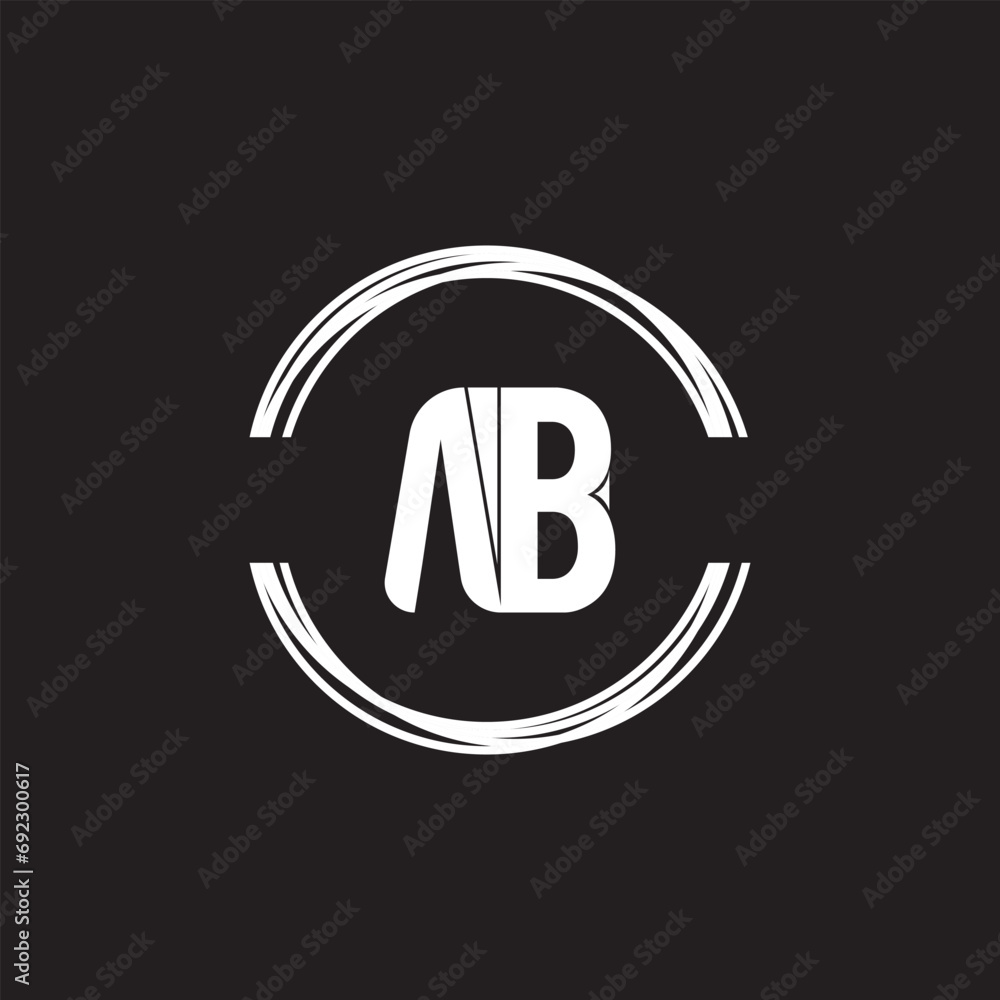A B Logo. AB Letter Logo Design with Black and Red Color A B Logo. AB Letter Logo Design with Black and Red Color