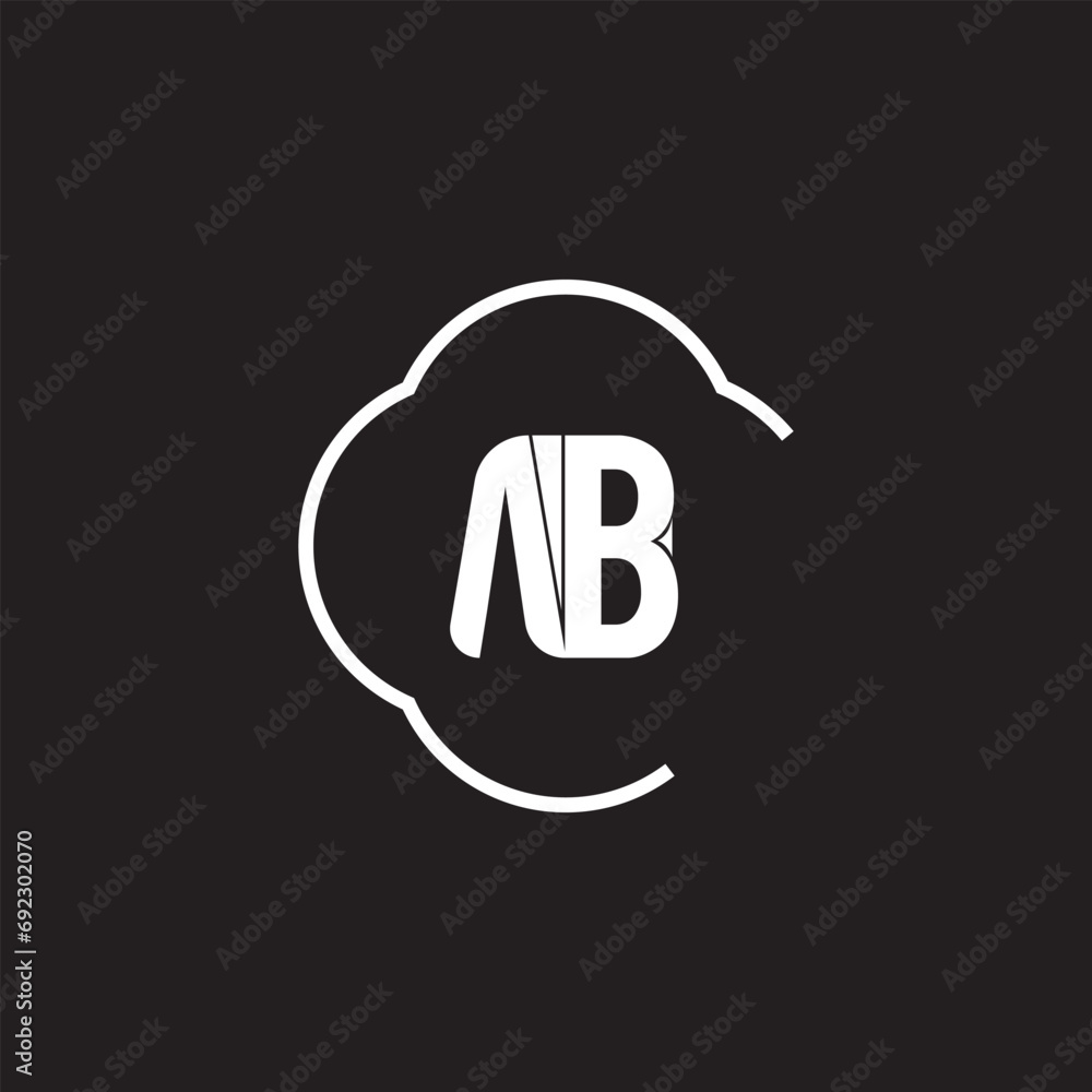 Letters A B, A&B joint logo icon with business card vector template Letters A B, A&B joint logo icon with business card vector template