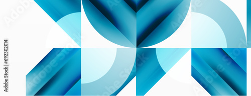 Minimalist marvel - squares and circles unite in harmonious geometry. Muted tones weave serene backdrop where structured tiles form dance of timeless elegance, epitomizing modern simplicity