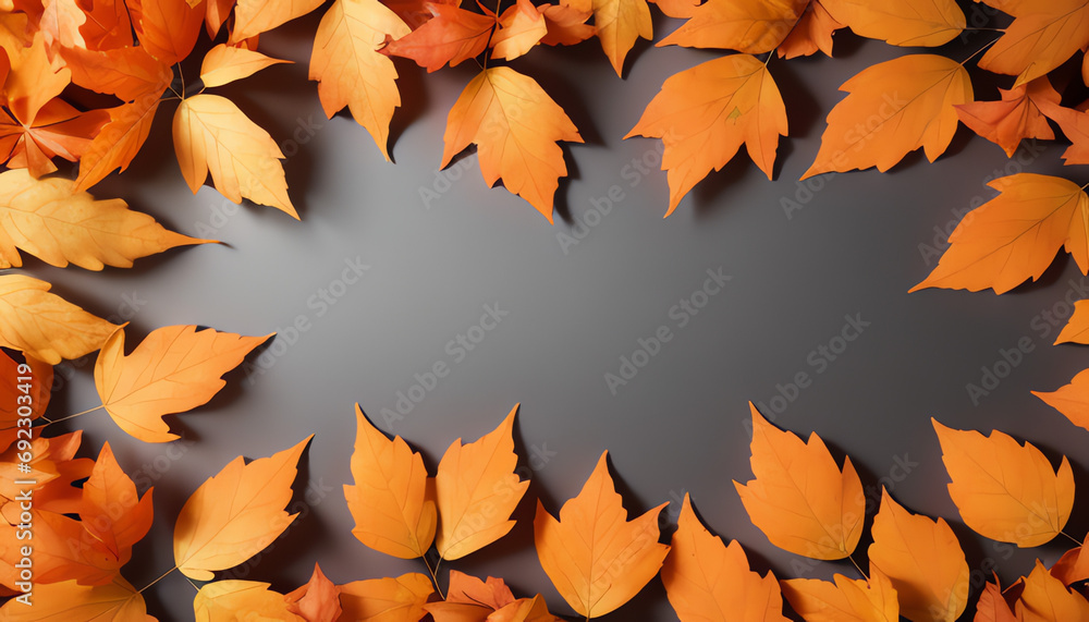 BORDER AUTUMN LEAVE SEASON AND COPY SPACE CENTER FOR WORDING. BORDER AUTUMN LEAVE SEASON AND COPY SPACE CENTER FOR WORDING.
