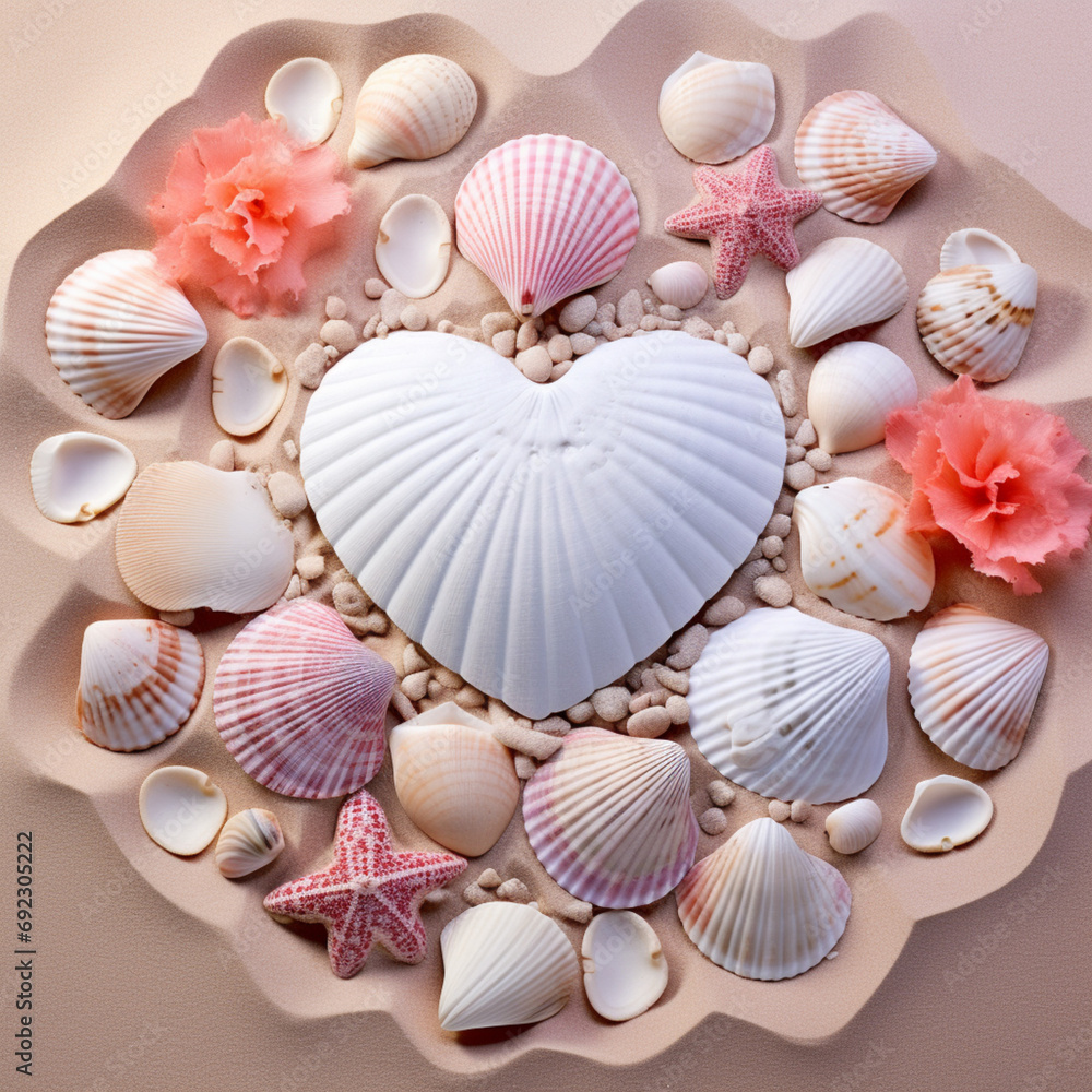 heart shaped shells