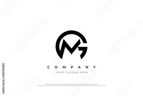 Initial Letter MG Logo or GM Monogram Logo Design