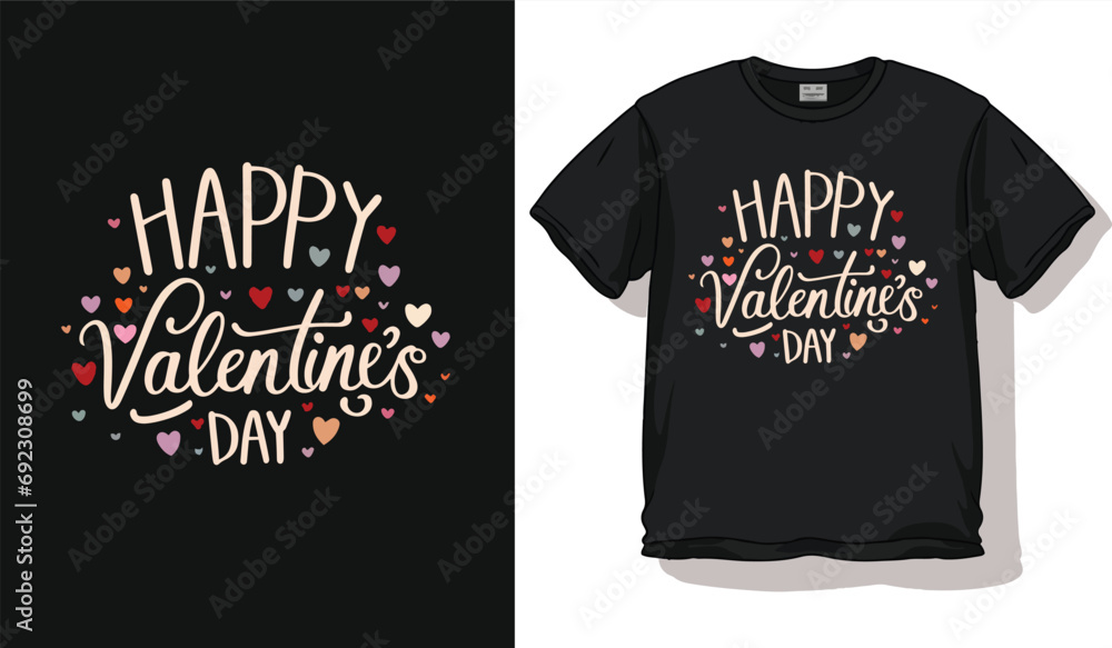 valentines day , love print t shirt design concept vector