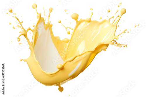 banana milkshake isolated on transparent background - Design element PNG cutout