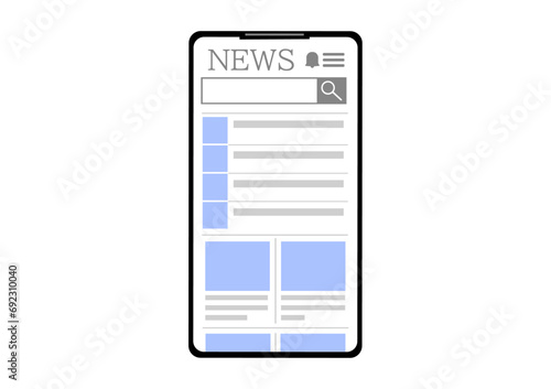 スマートフォンでウェブニュースを読む