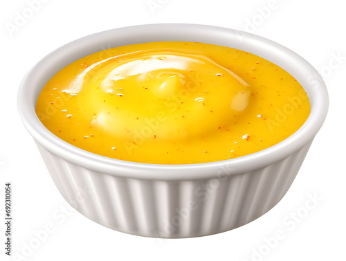 bowl of mustard sauce set isolated on transparent background - Design element PNG cutout collection