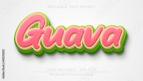 Guava fruit editable text effect