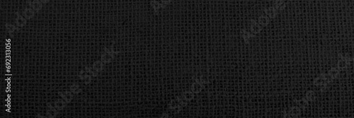 Black burlap background and texture