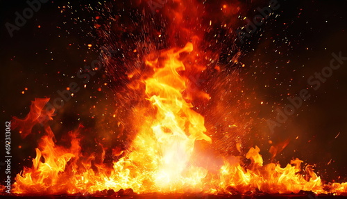 激しく燃える灼熱の炎 photo