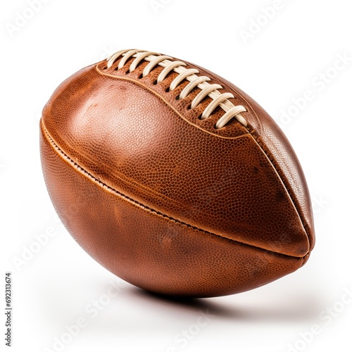 American football classic ball pigskin on white background
