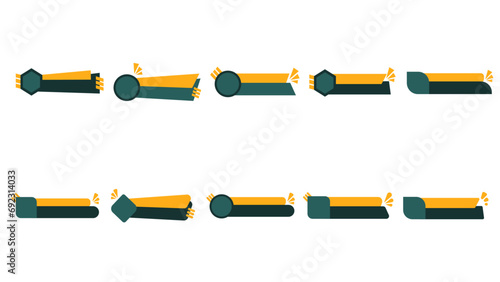 Set of Modern Lower Third Banner