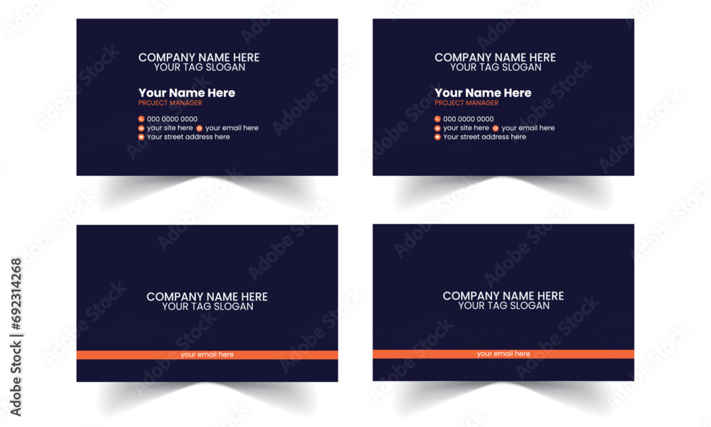 Business card template, vector illustration, visiting card design