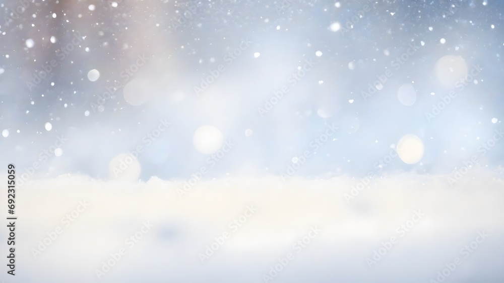 Winter Christmas background. Merry Christmas and happy New Year greeting card with copy-space.