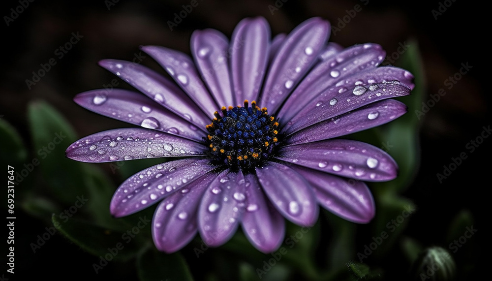 Vibrant chamomile blossom reflects fragility in liquid environment generated by AI Vibrant chamomile blossom reflects fragility in liquid environment generated by AI