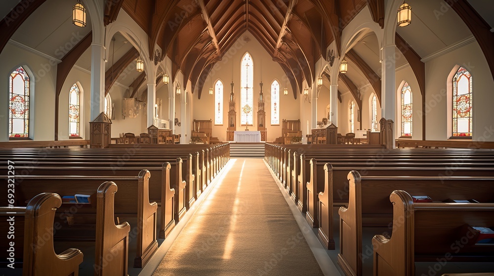 A view from inside the church - obrazy, fototapety, plakaty 
